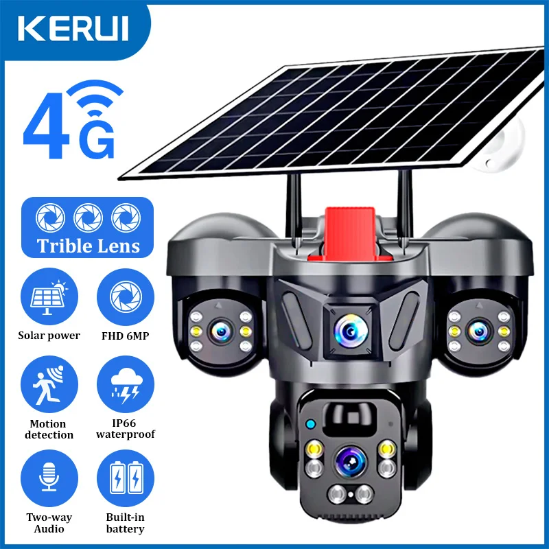 KERUI Outdoor PTZ 6MP 4G SIM W - Home Security Product recension och pris