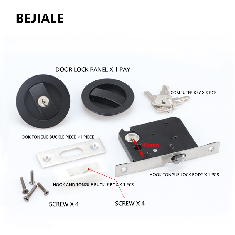 Black Sliding Door Sliding Doo - Home Security Locks recension och pris