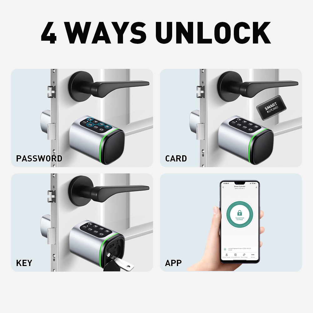 Smart Cylinder Lock Tuya 60-90 - Home Security Essential recension och pris