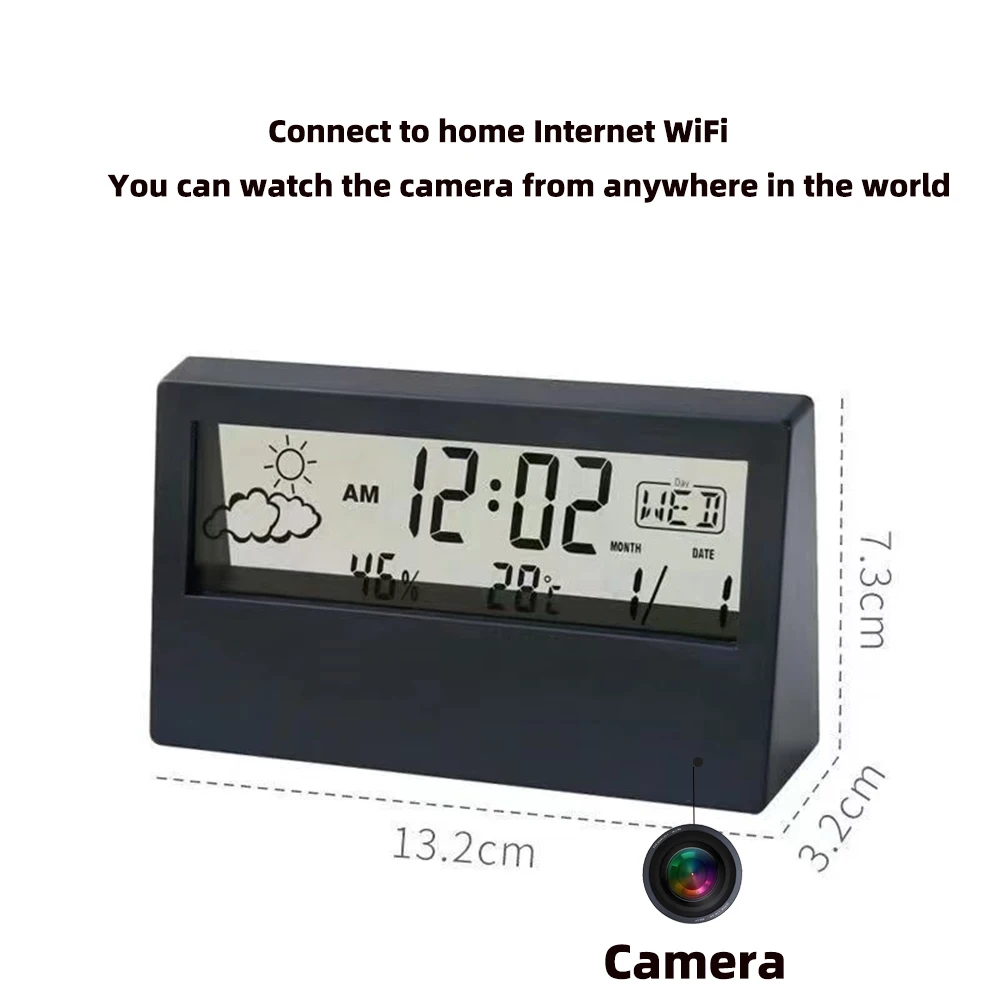 4K WiFi Clock Camera with Moti - Home Security No Wifi Needed recension och pris