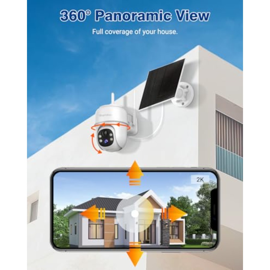 360°PTZ Security Cameras Wirel - Camera Solar Wireless recension och pris